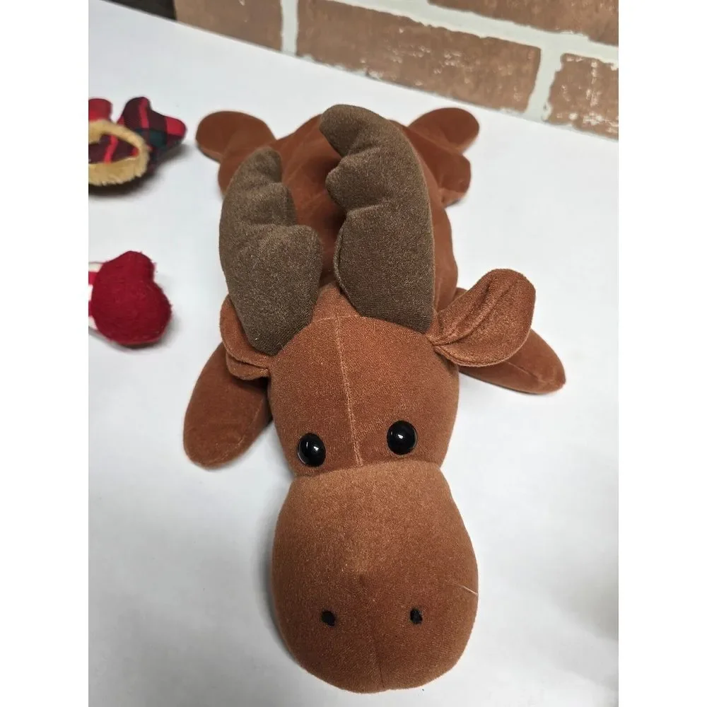 Brown Moose Reindeer Plush Lot‎ Of 5 Stuffed Animal Christmas Moose